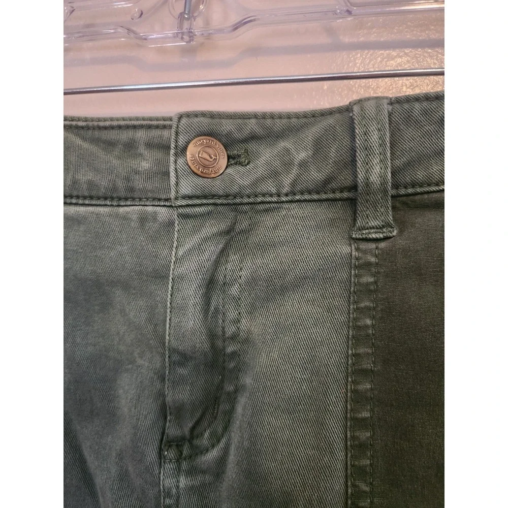 Vineyard Vines Mini Jean Skirt‎ Green Womens Size 0 Patch Pockets Medium Denim